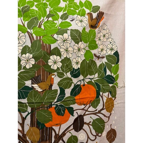Vintage 1960s Toni Hermansson MCM fabric for Almedahls Sweden. Scandinavian tree - Picture 4 of 8
